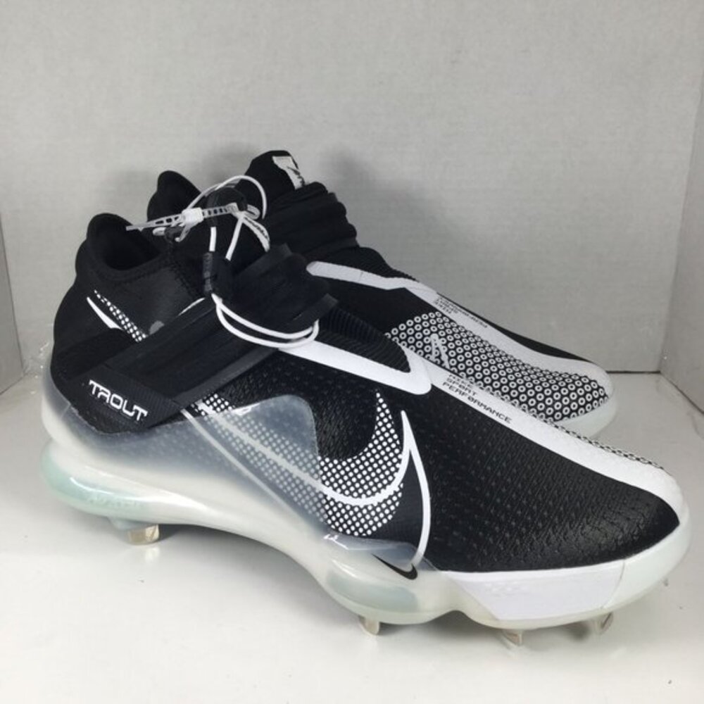 Nike Baseball Cleats Men Force Zoom Mike Trout 7 Black Cleats CI3134-005 Size 14